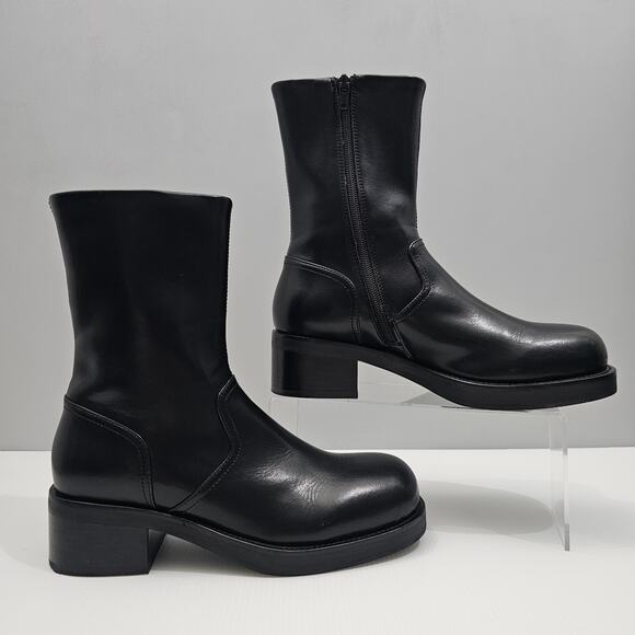 Jeffrey Campbell Liverpool 2 Ankle Boot Womens 8.5 Black Platform Heeled 90s - Picture 3 of 14